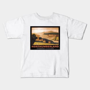 Vintage British Rail Travel Poster: Northumberland Kids T-Shirt